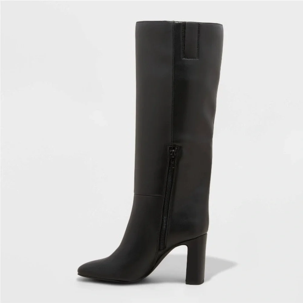 Women's Livia Stovepipe Tall Boots - A New Day™ Black new
